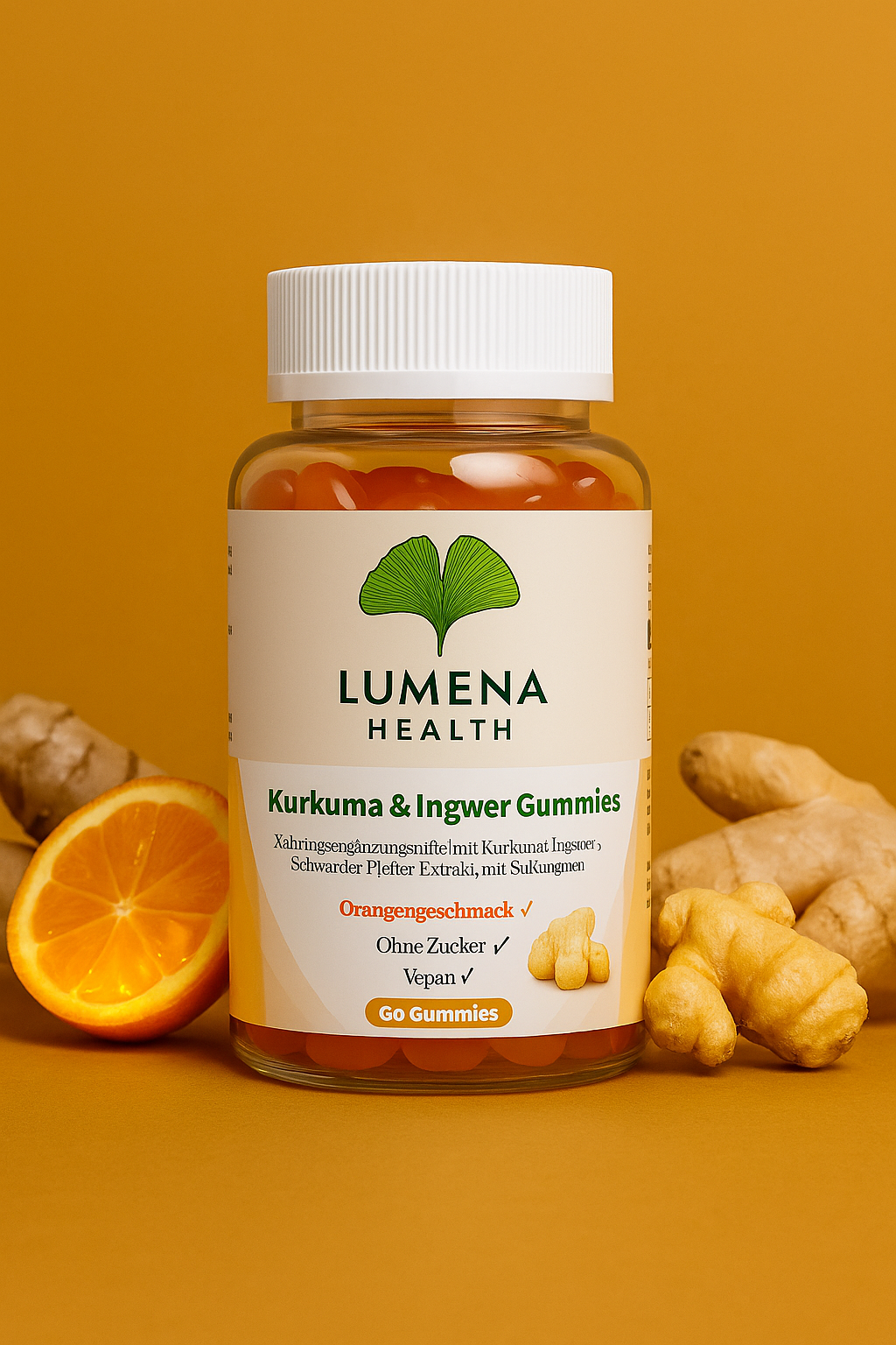 Kurkuma & Ingwer Gummies – Orange Geschmack – 60 Stück