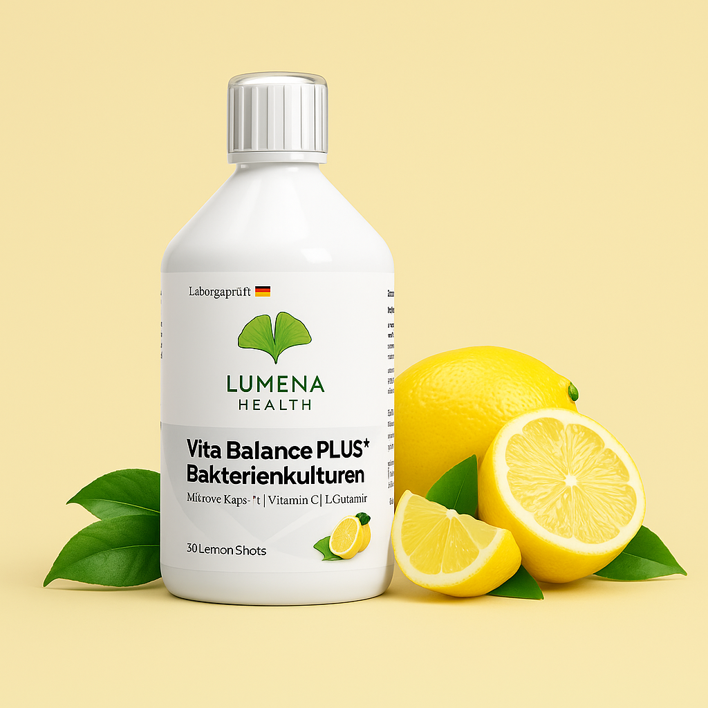 Vita Balance PLUS+ Bakterienkulturen - 33 vegane Lemon Shots - 500ml