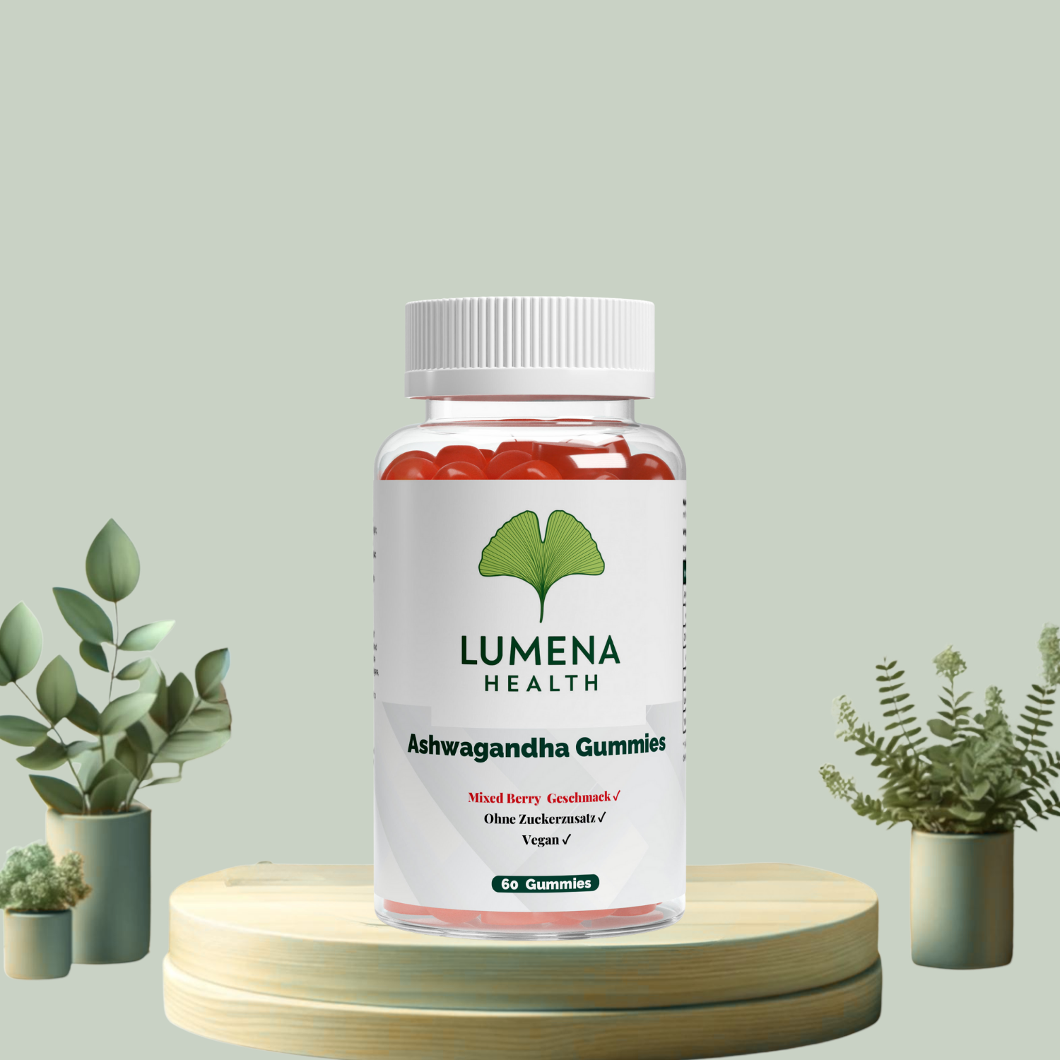 Premium Ashwagandha Gummies 300 + Vitamin B6,- 60 Stk